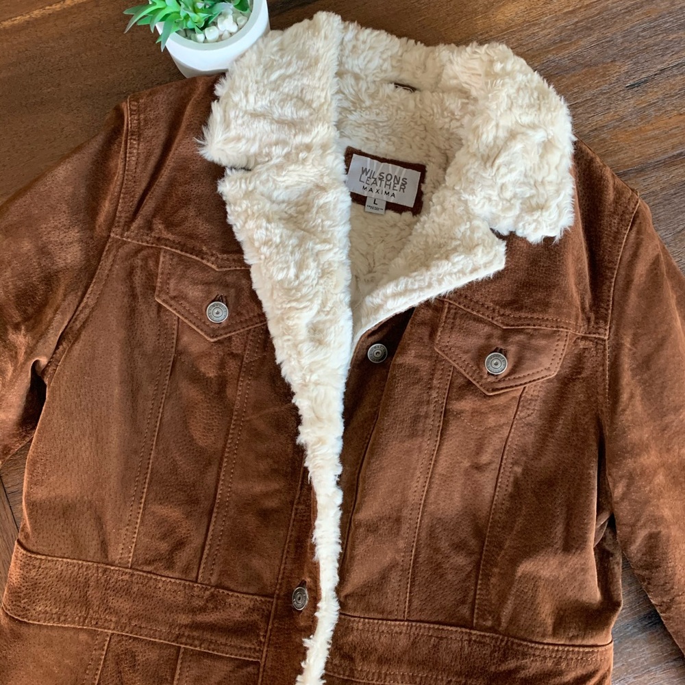 Wilson’s Leather/Suede Womens Jacket Sz L